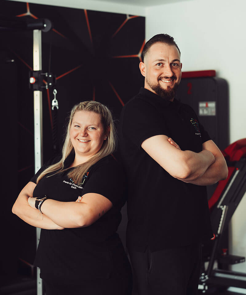 Sebastian Esch und Lisa Schützendorff im Innenbereich